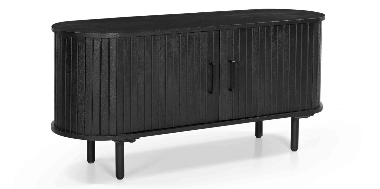 TV Lowboard JASMIN 120 cm Mango Holz schwarz