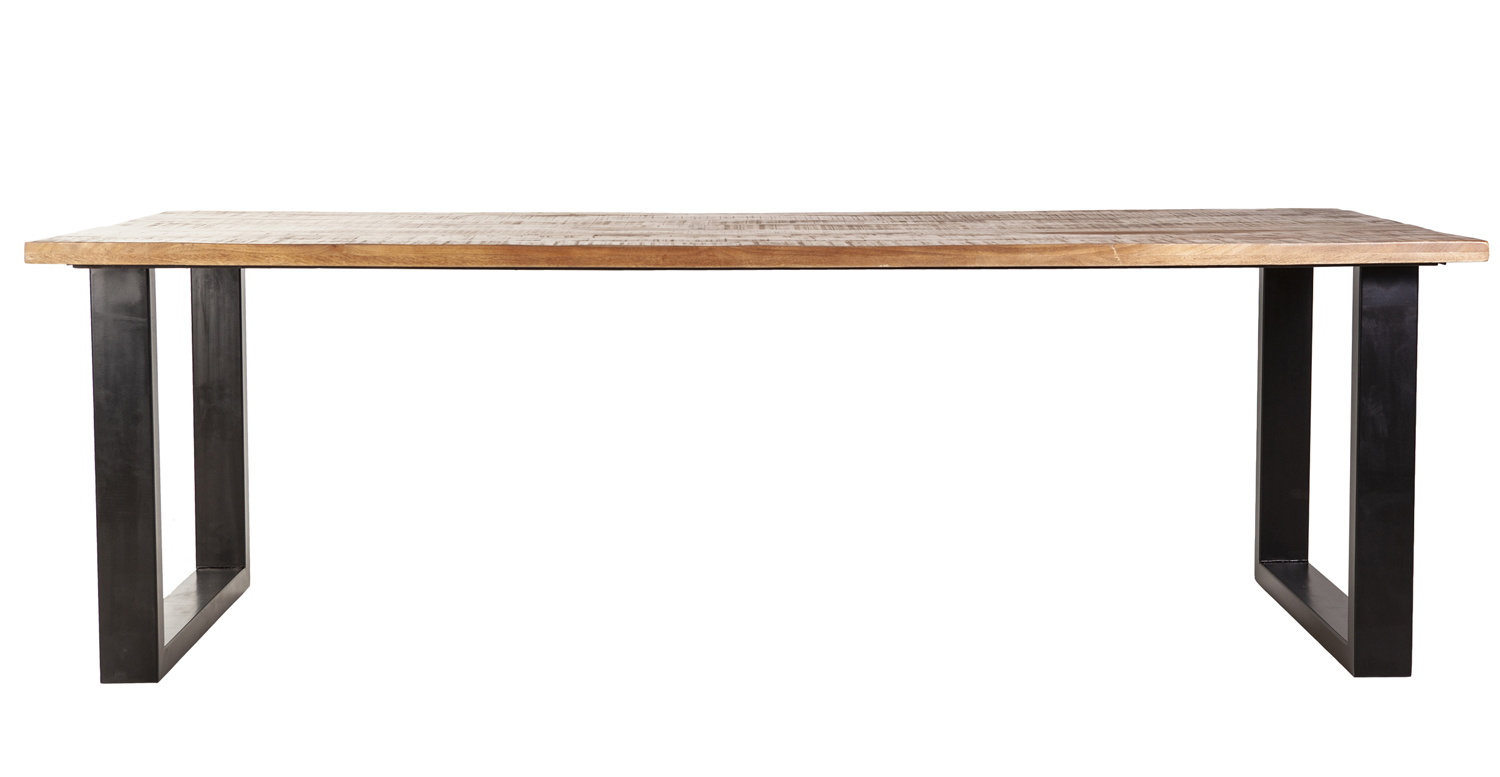Esstisch 200 x 100 cm Mangoholz U-Form