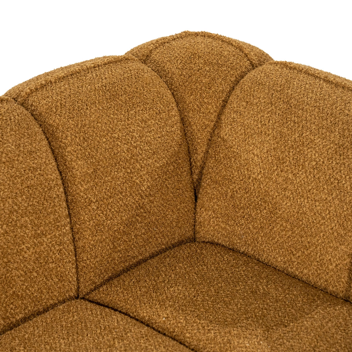 BY-BOO Sofa Cubetto senffarben 220 cm Stoffbezug  