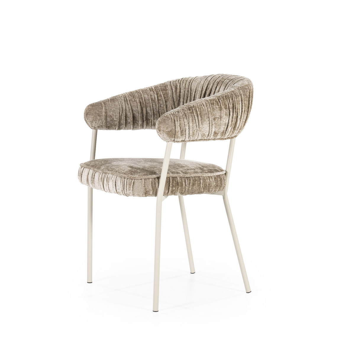 Esszimmerstuhl LIZZY taupe Stoff Femme