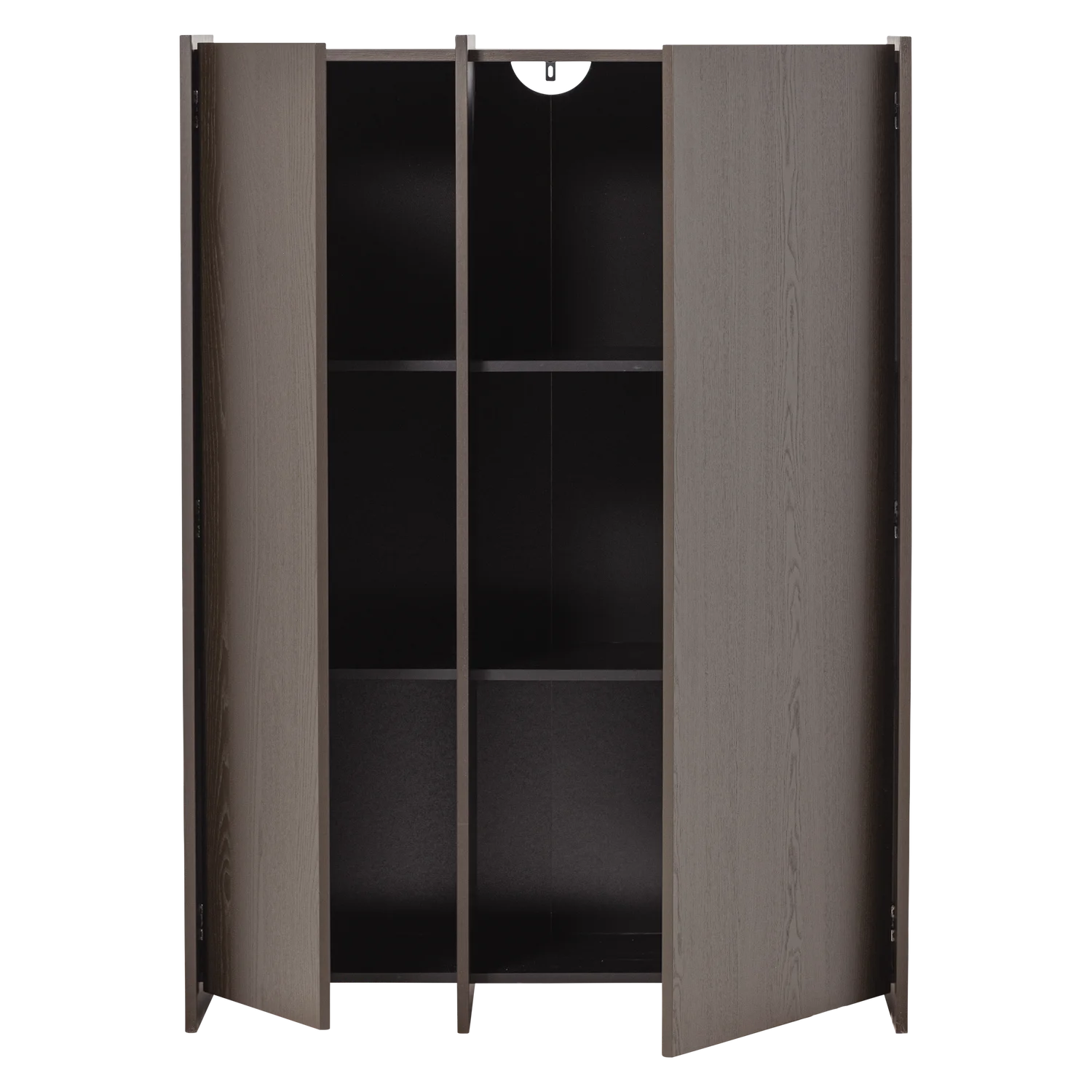 Schrank Aufbewahrungsschrank BROCK H 140 cm 2-türig Esche Funrier mittelbraun