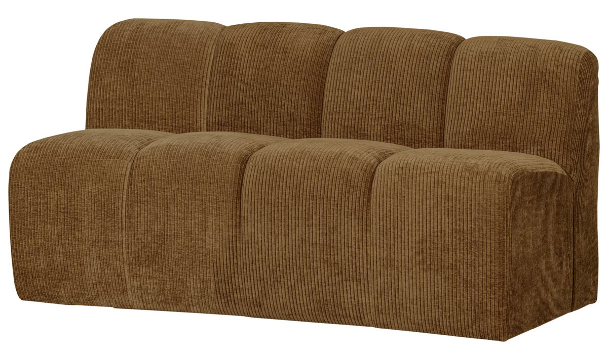 woood Esszimmerbank MOJO 164 cm gerippter Stoff honiggelb