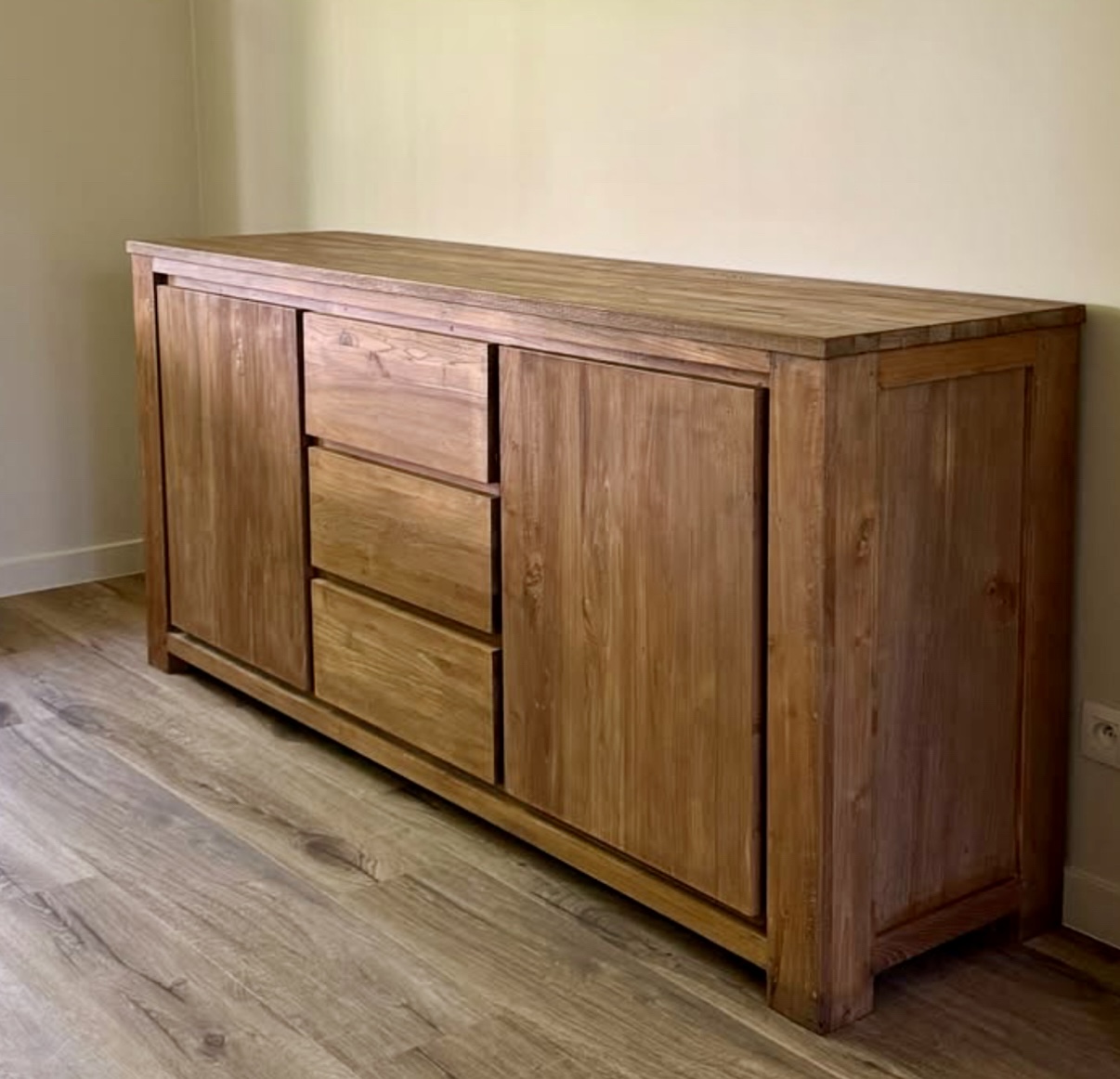 Kommode REMO 200 cm Teakholz braun Sideboard Schrank