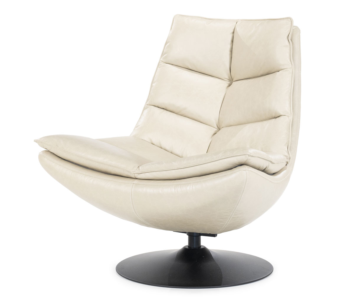 Sessel Relaxsessel Sven Boho Leder beige Drehsessel