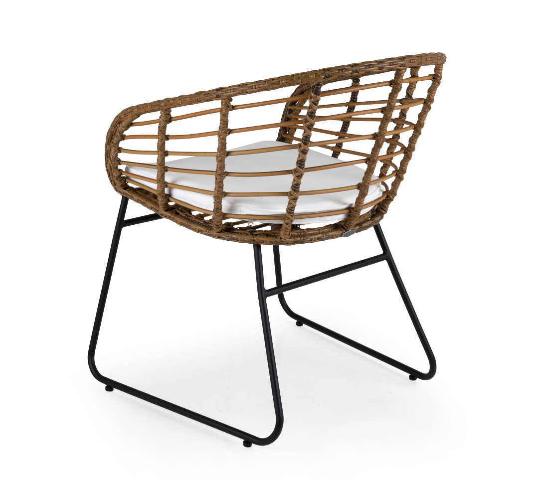 Garten Stuhl Sessel COVELO Polyrattan incl. Sitzkissen