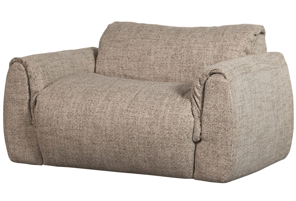 Loveseatsessel Sessel BAGGY Webstoff braun melange