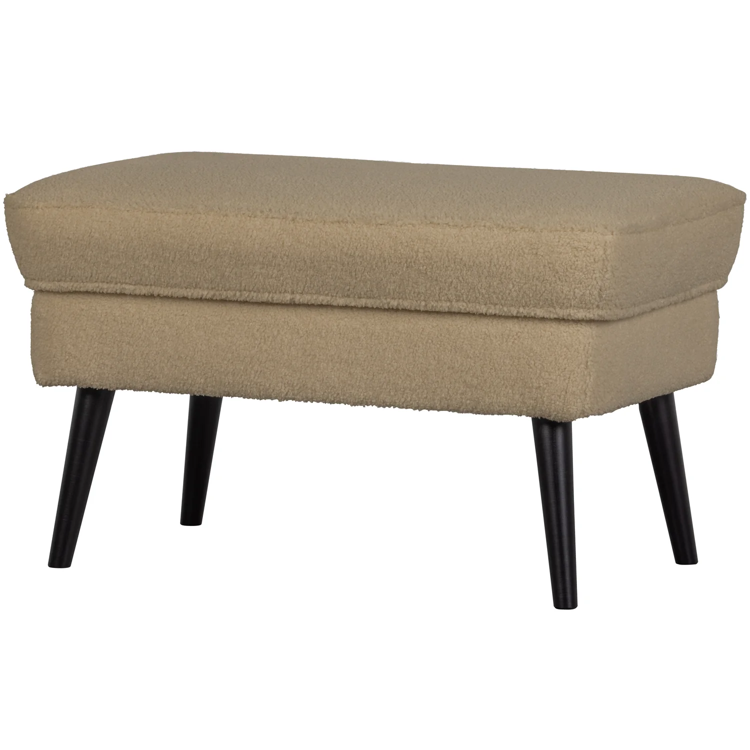 Hocker Rocco Teddystoff sandfarben Fußhocker Sitzhocker
