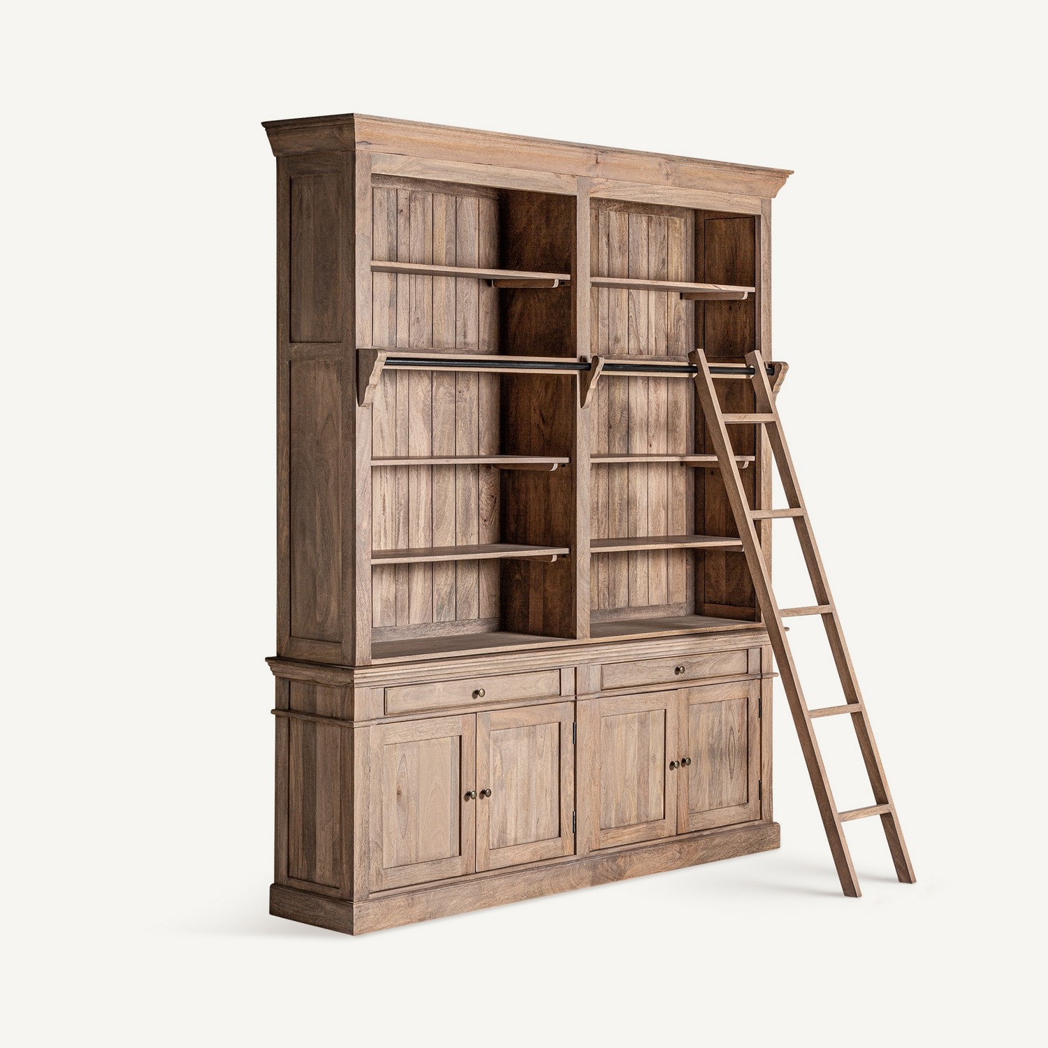 Bücherregal MANDERN aus Mangholz massiv