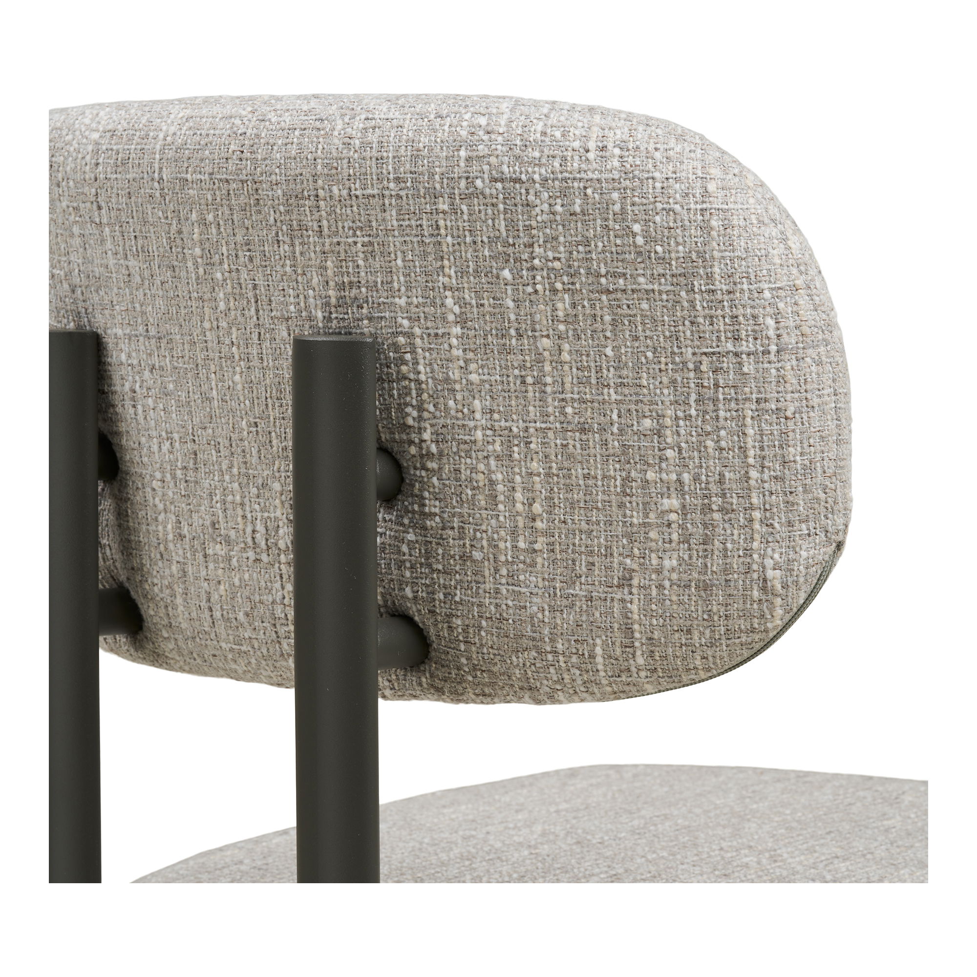 2er Set Esstischstuhl MIKOS Stoff hellgrau Dinnerstuhl