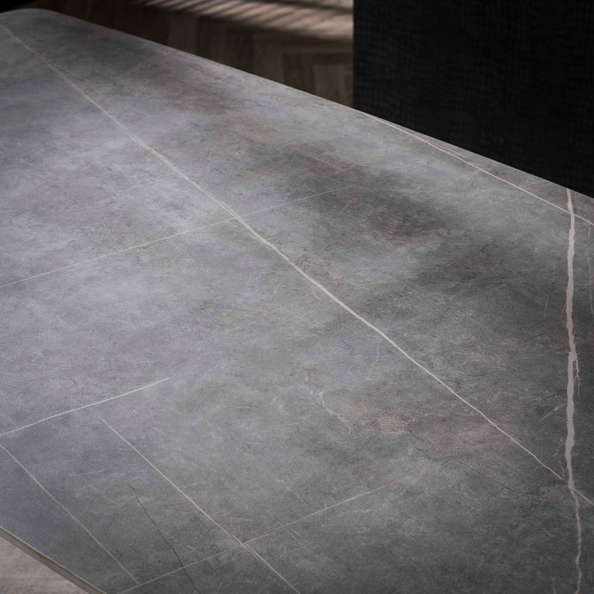 Esstisch BLACKO 140 x 80 cm Keramik hellgrau