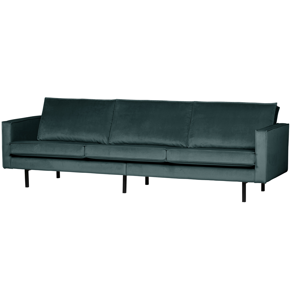 BePureHome 3 Sitzer Sofa Rodeo Samt blaugrün Couch