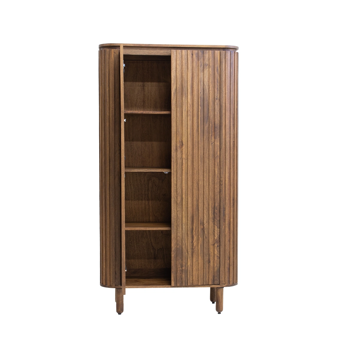 Wandschrank Schrank Myra H 180 cm Mangoholz dunkelbraun  