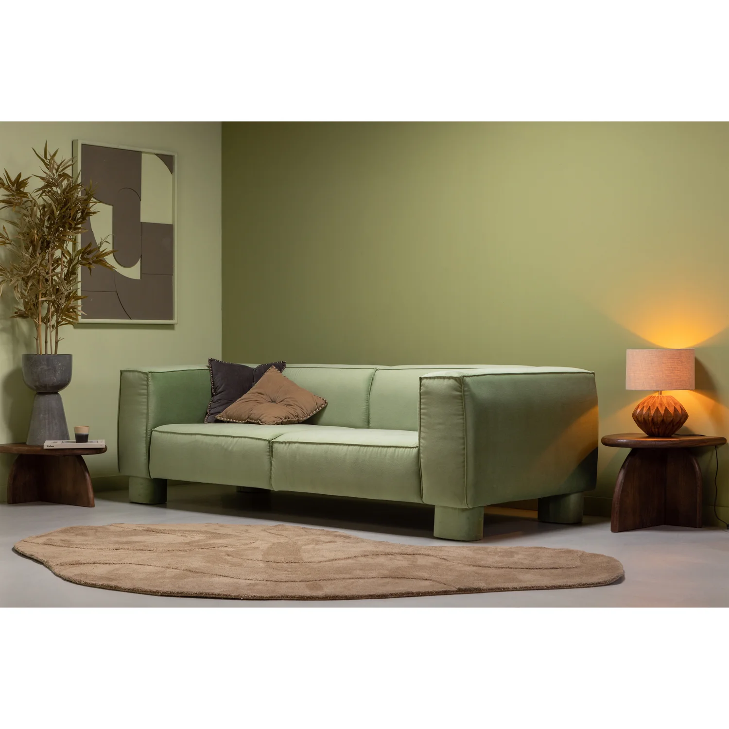 Teppich ALYA ORGANISCH 240 x 170 cm hellbraun  