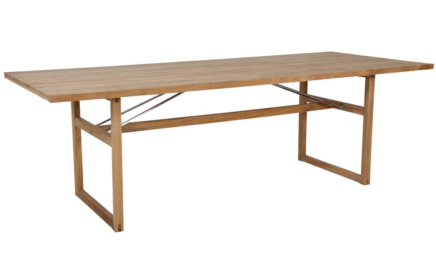 Exclusiver Design Gartentisch Premium Teakholz natur 230 x 95 cm