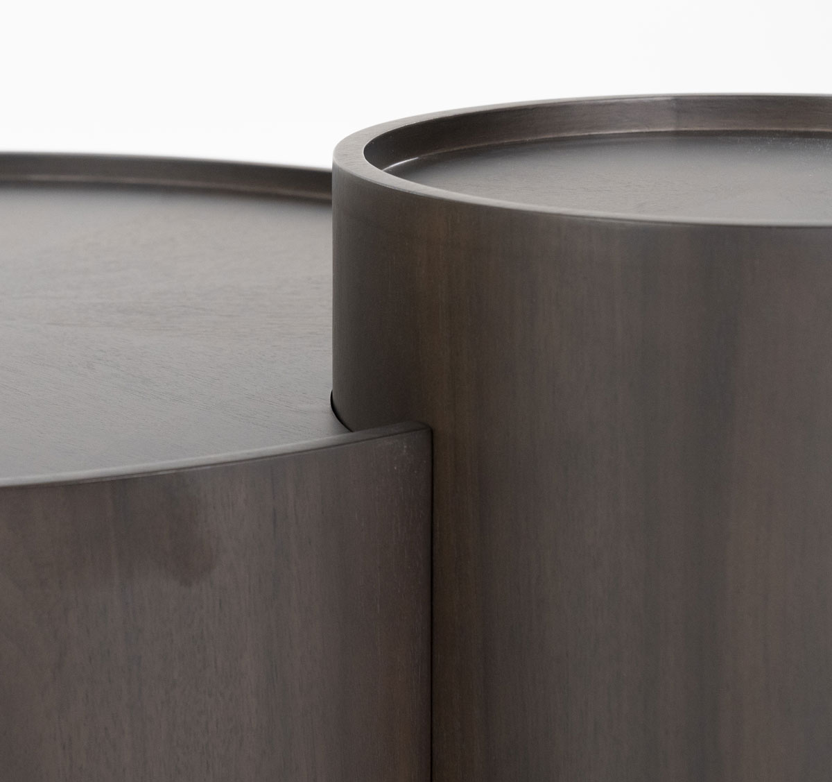 2er Set Couchtisch Max Wallnuss Furnier dunkelbraun