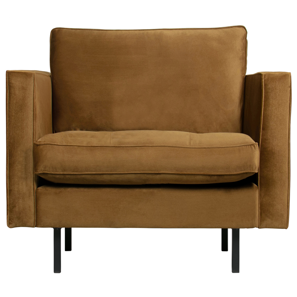 1,5 Sitzer Sessel Rodeo Classic Samt honiggelb ocker