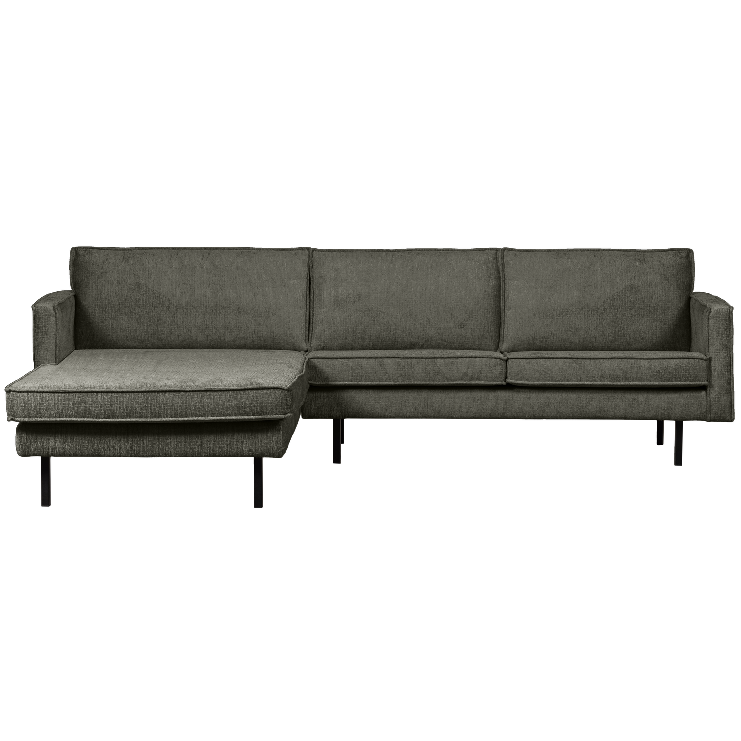 Ecksofa Rodeo Struktur Samt Velvet frost Recamiere links