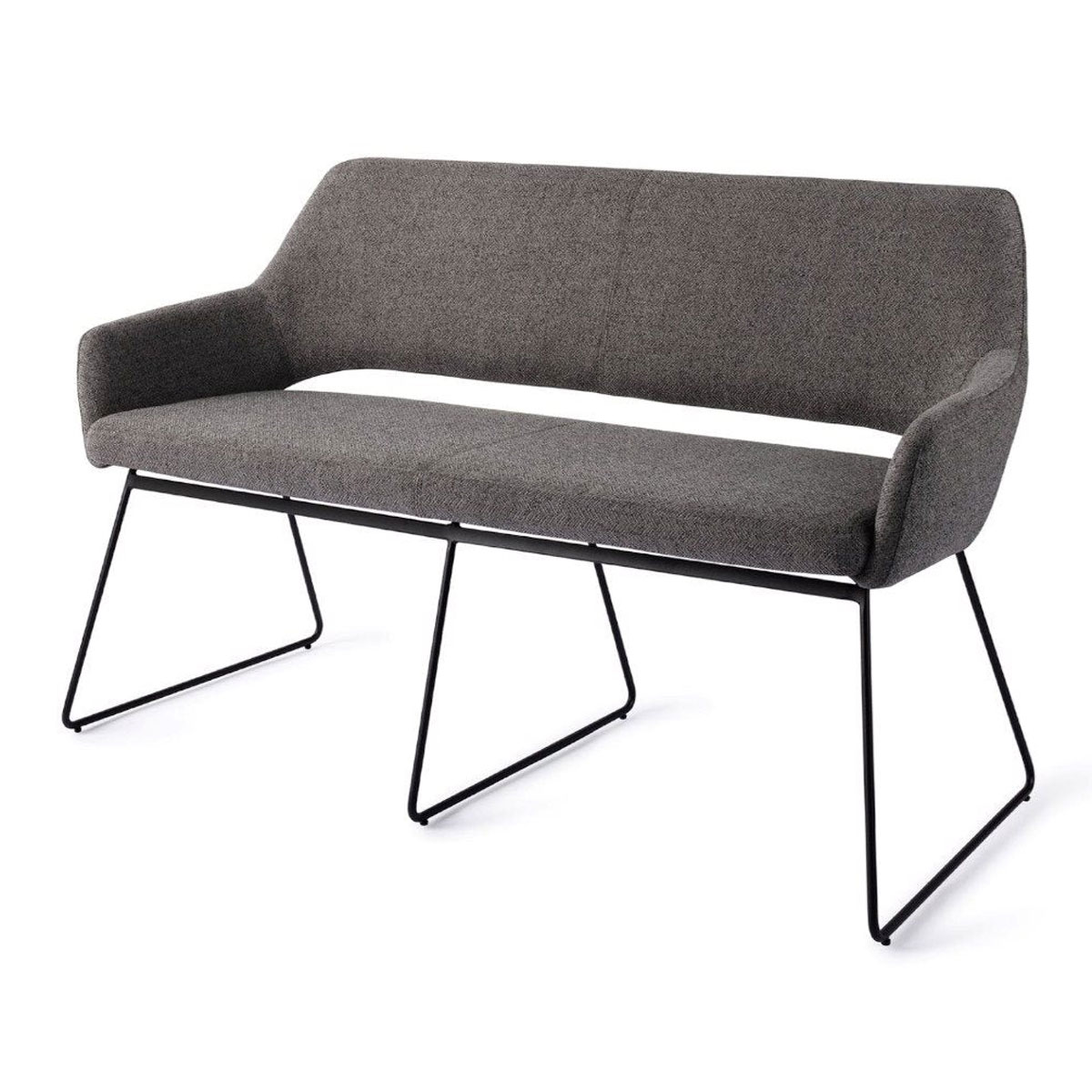 Esszimmerbank YANAI 140 cm – Modern & mit Lehne - dunkelgrau