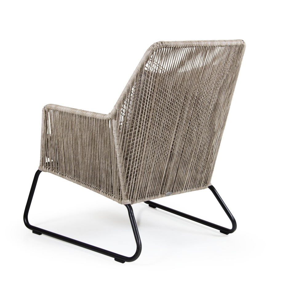 Lounge Gartensessel MIDWAY Kunstrattan beige incl. Sitzkissen