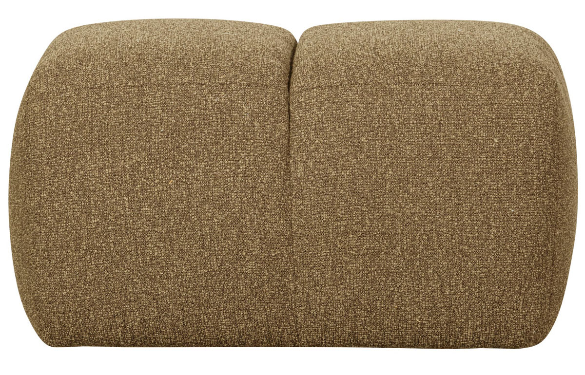 woood Pouf MOJO 80 x 60 cm Hocker Sitzhocker gelb braun melange