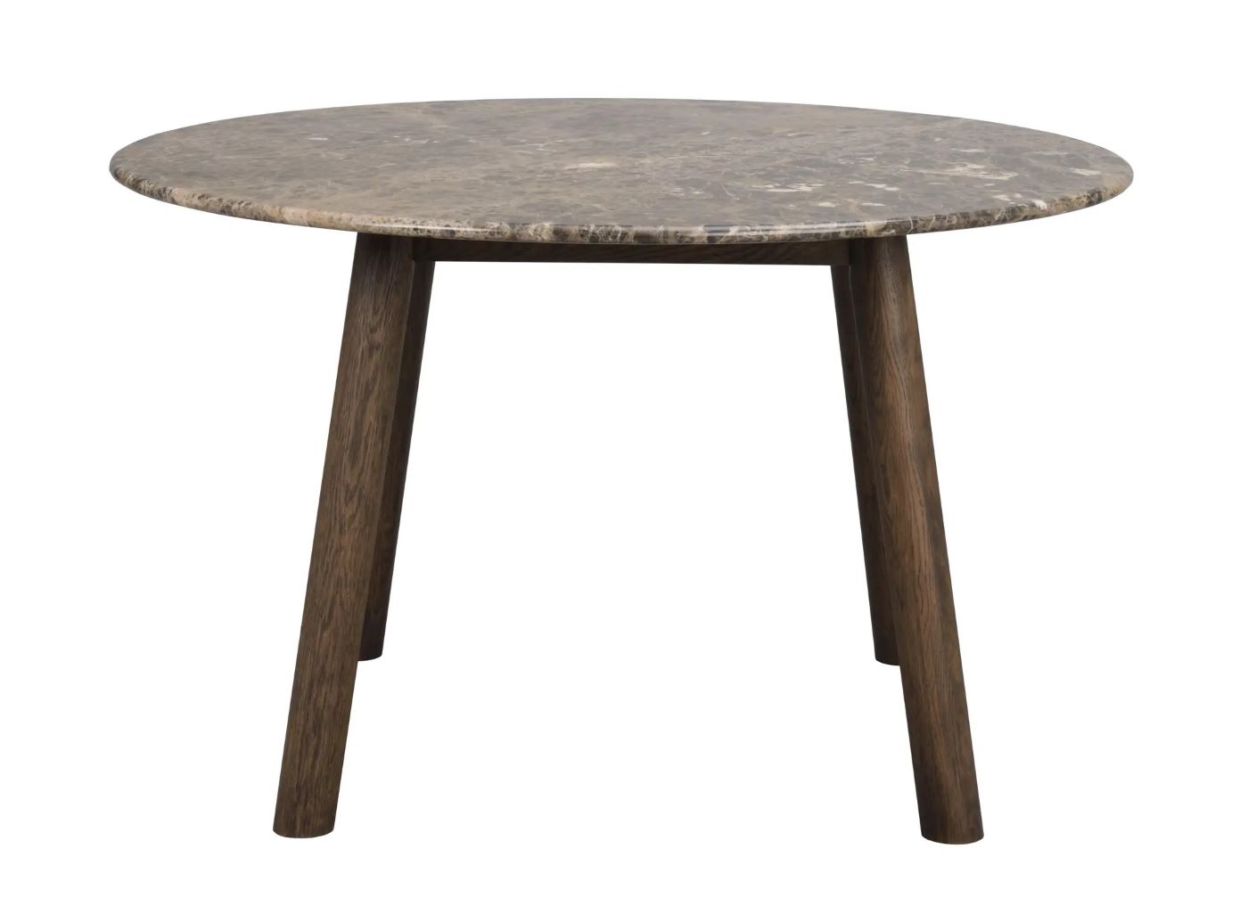 Esstisch BALMORE rund 125 cm Tischplatte Marmor braun