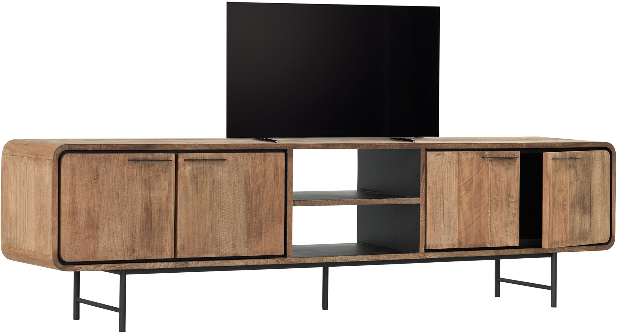 TV Möbel Evo 225 cm recyceltes Teakholz Lowboard