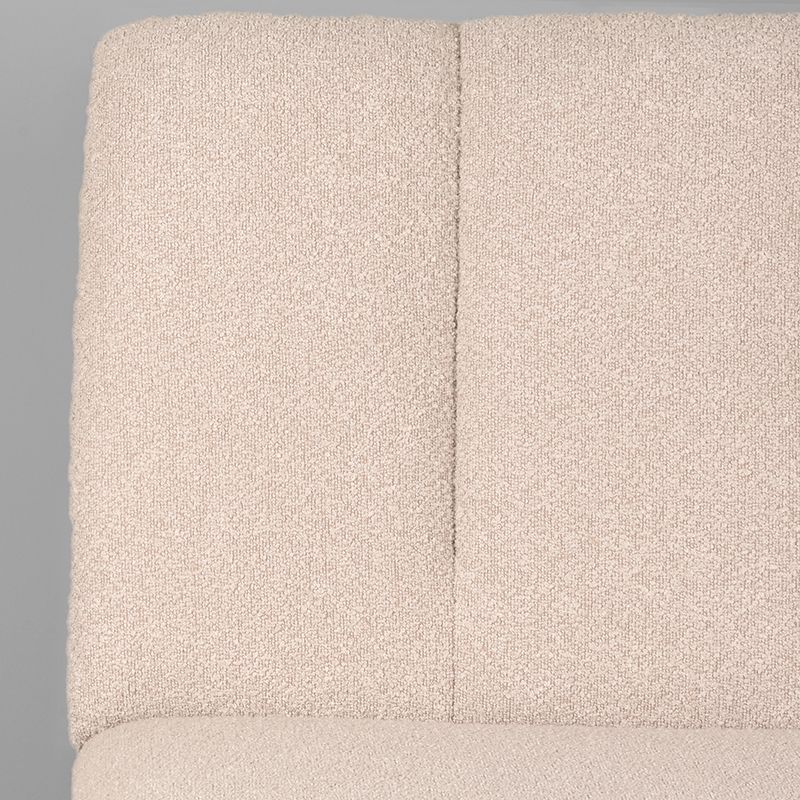Esstischbank Küchenbank ALVA Bouclé Stoff natur 150 cm