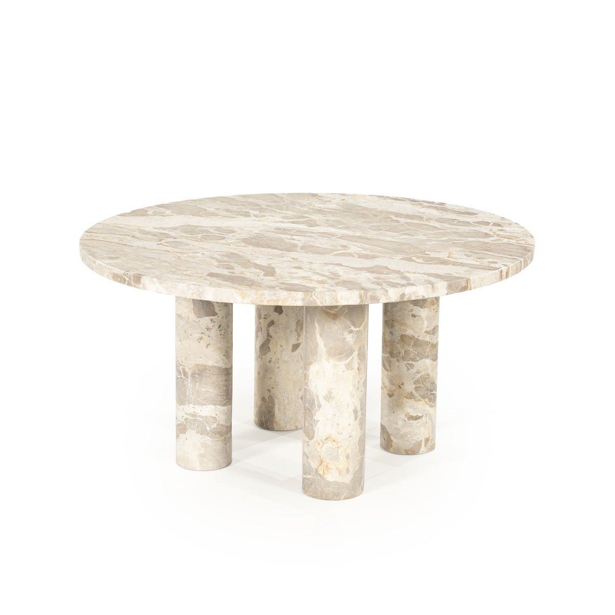 Couchtisch Marmo Ø 70 cm Marmor beige 