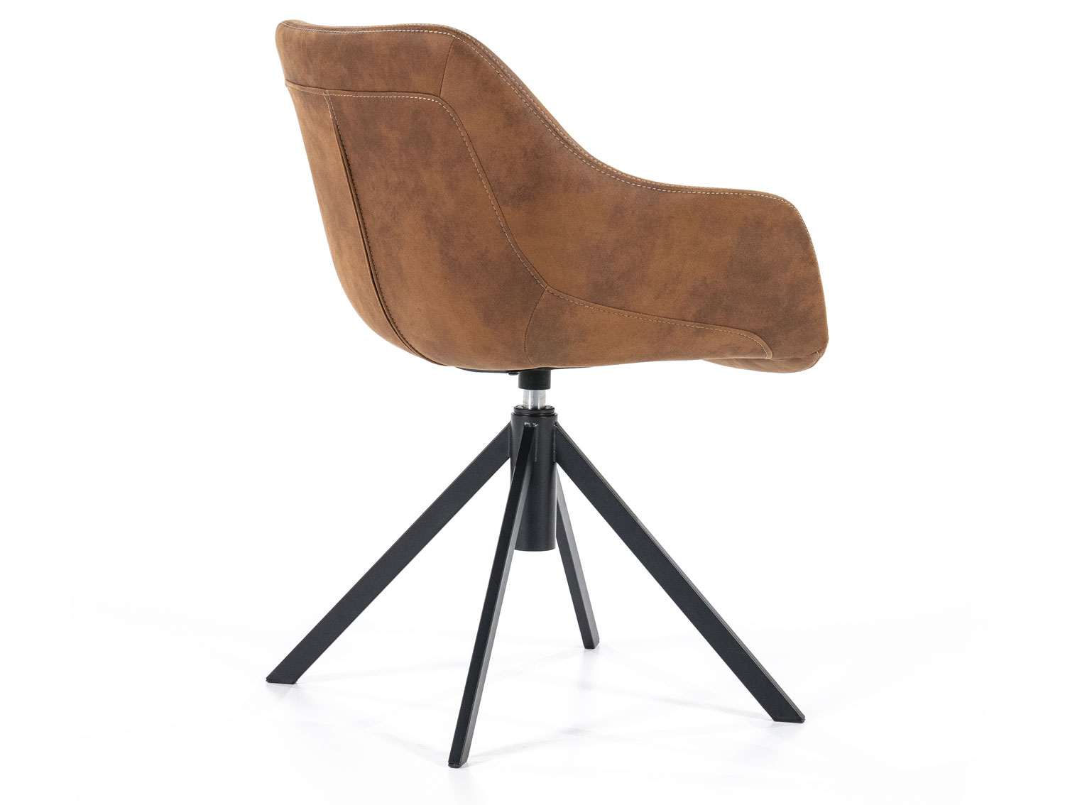 Stuhl Menno cognac drehbar mit Armlehnen