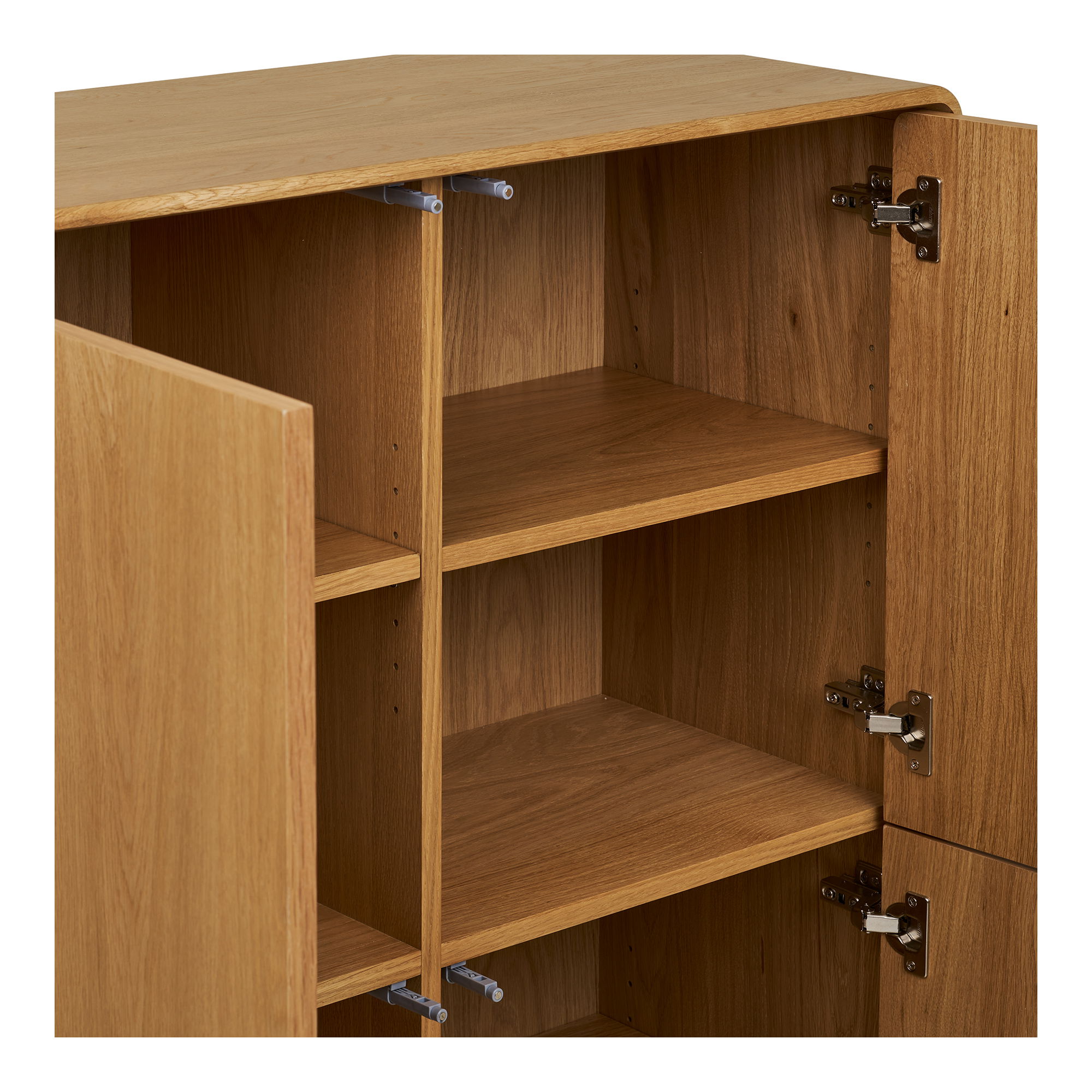 Schrank Kommode Oslo mit 4 Türen aus Eichenholz Breite 100 cm