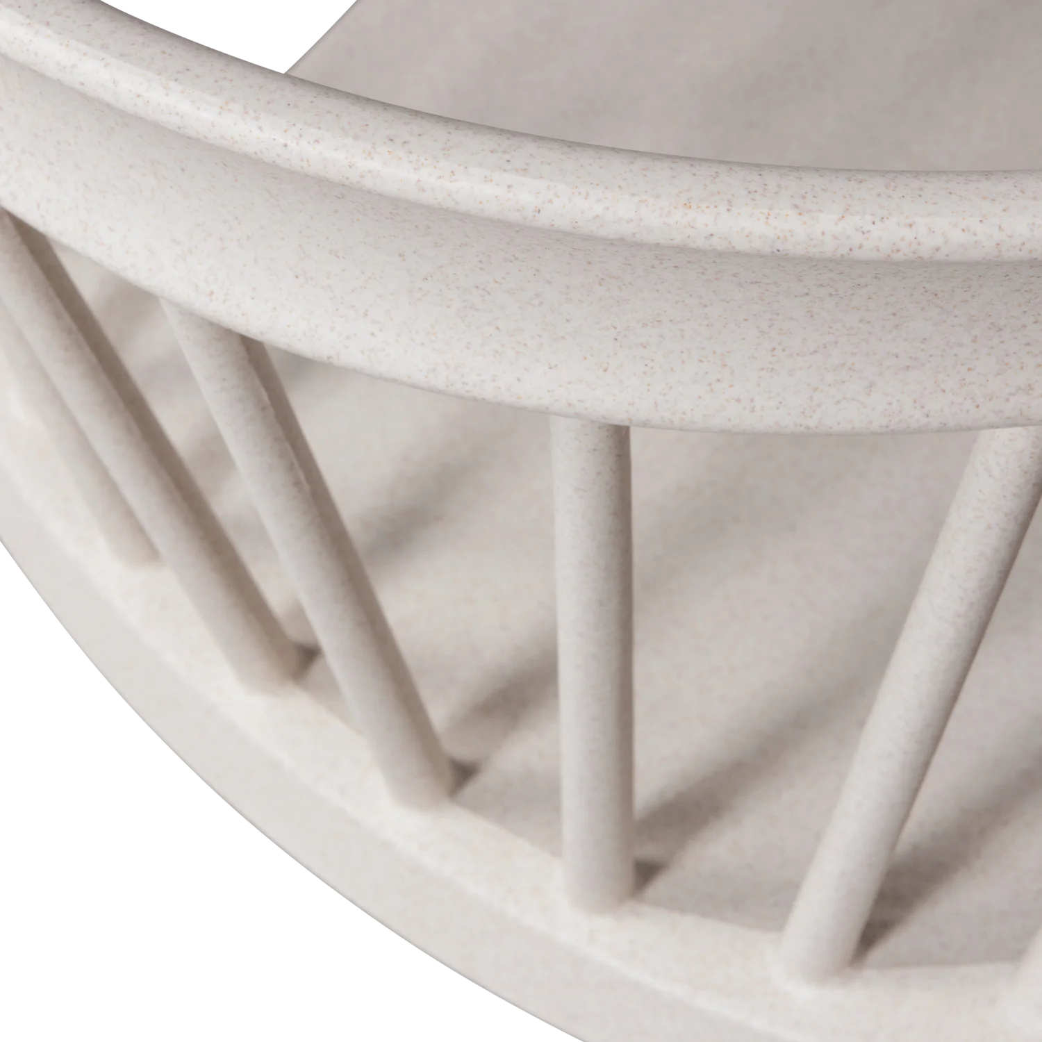 2er Set Gartenstuhl Kunststoff BLISS BIOFASER off white melange stapelbar