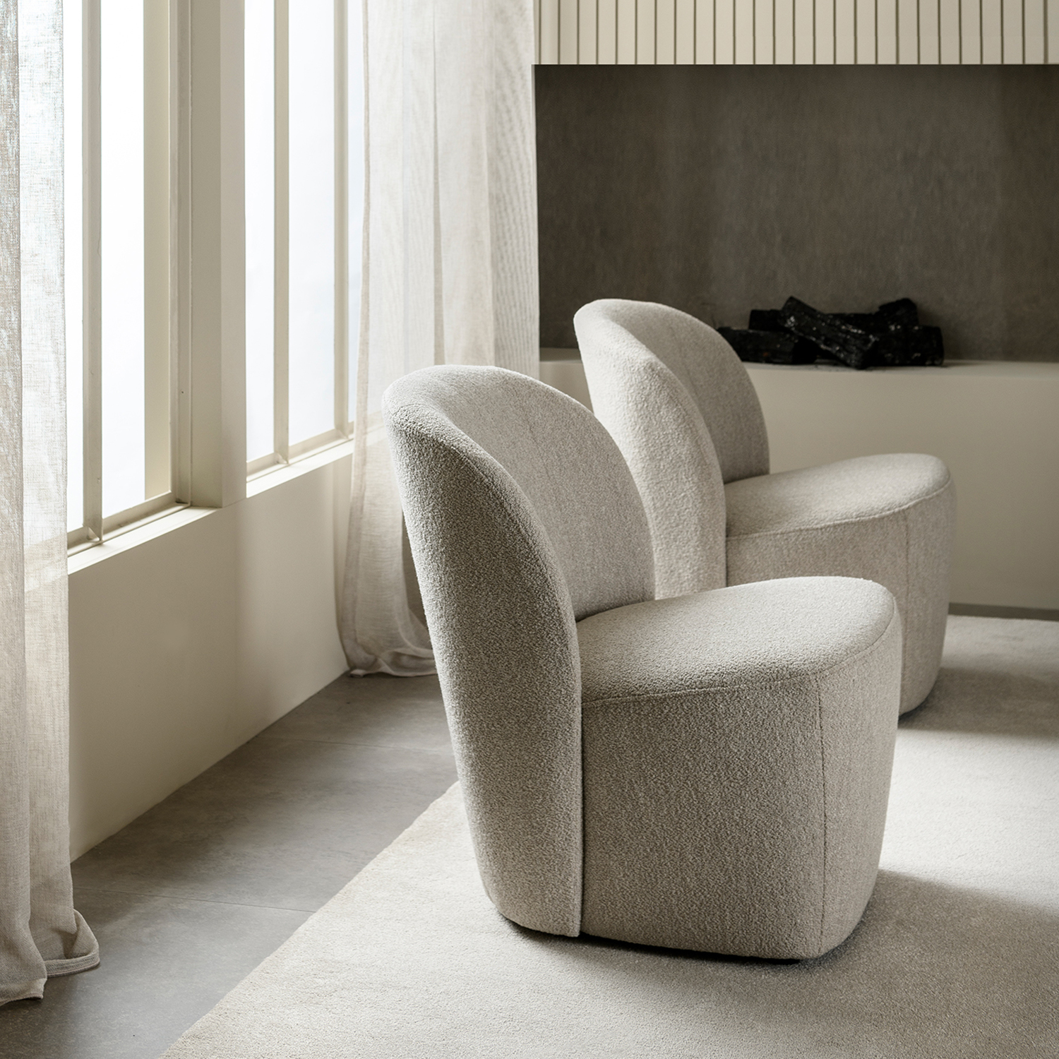 vtwonen Sessel Lofty Bouclé natur Loungesessel