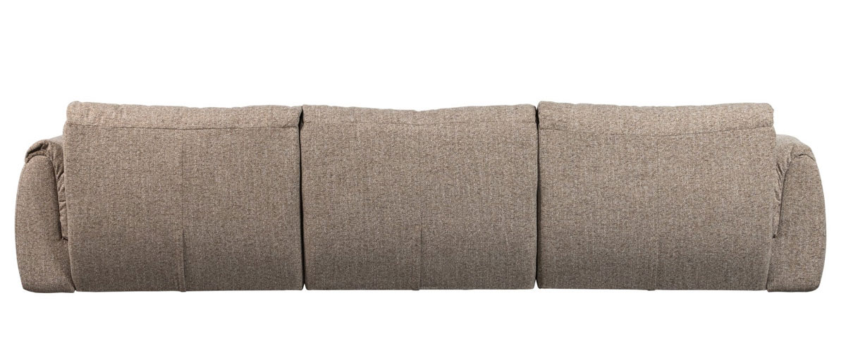 woood 3 Sitzer Sofa BAGGY Webstoff braun melange