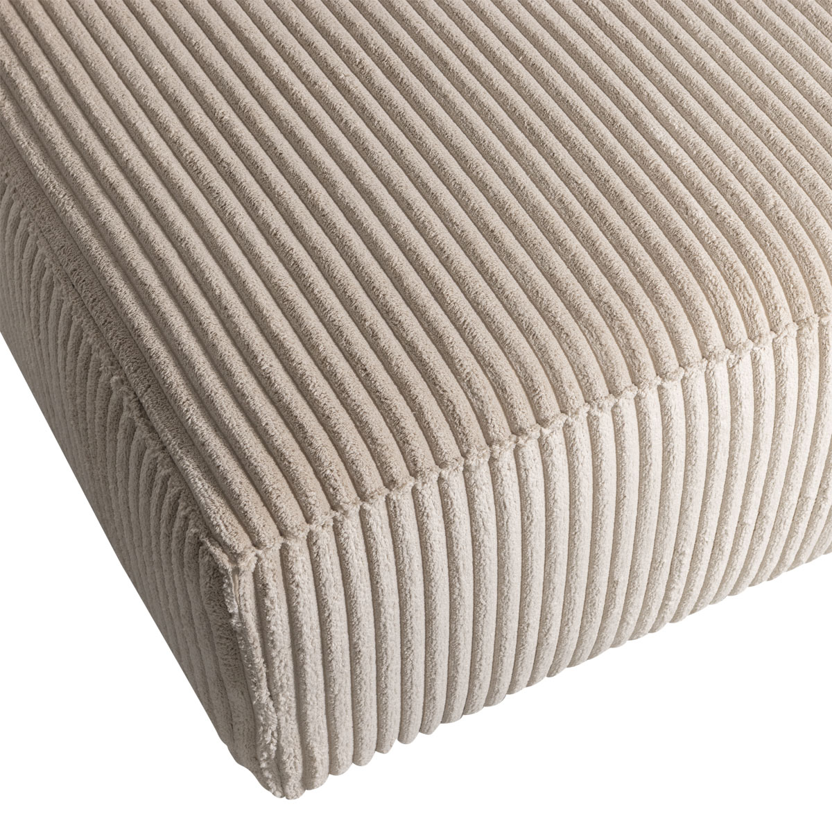 Ecksofa BEAN Ribcord Travertin Longchair links