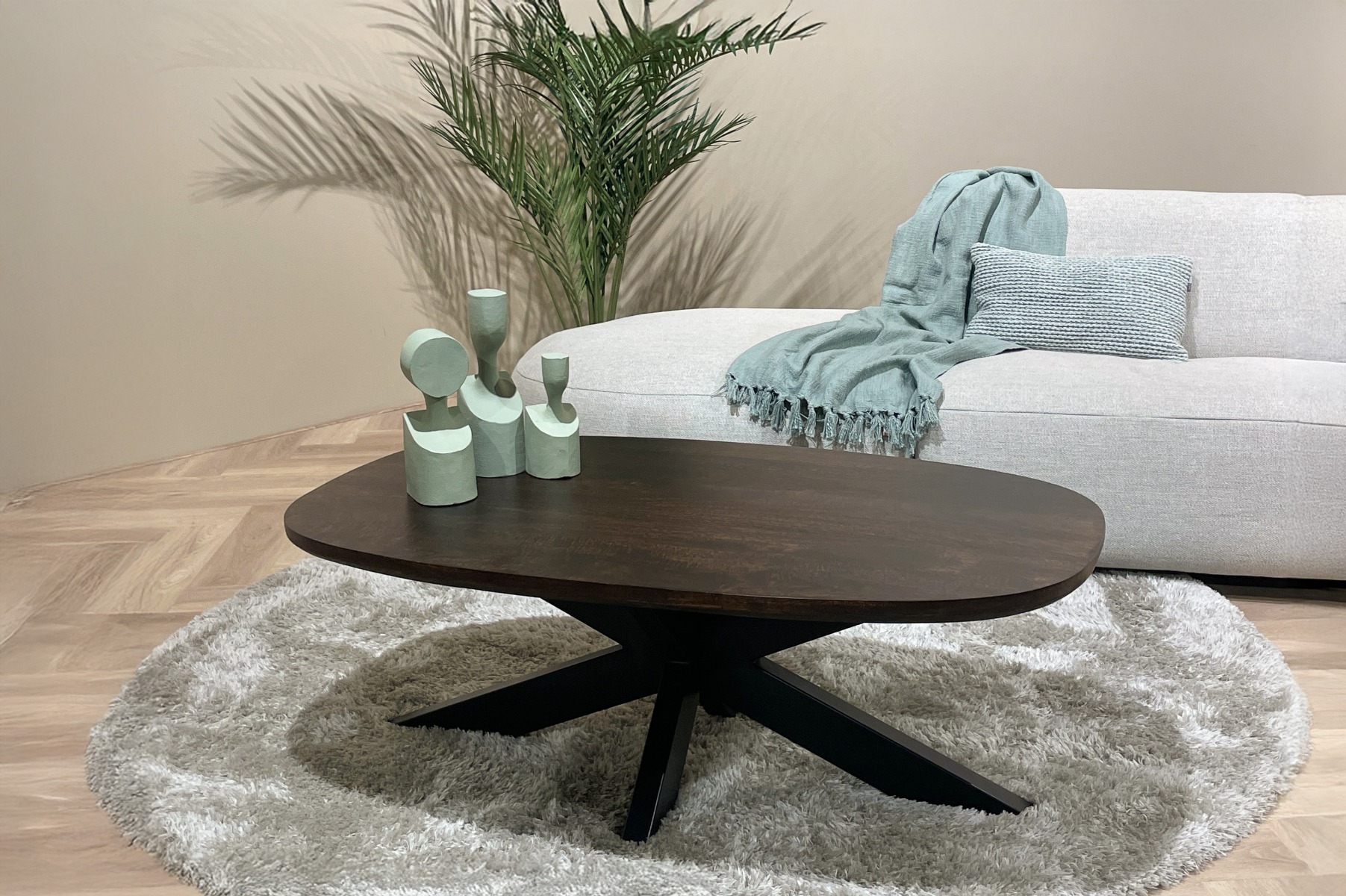 Couchtisch Sofatisch Jesper 120 x 75 cm Mangoholz braun  