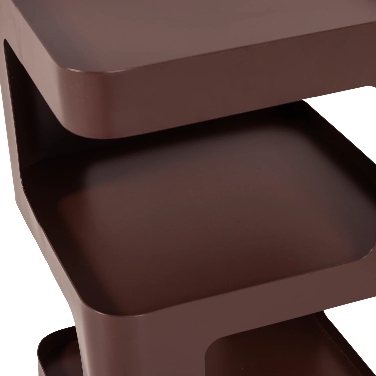 Beistelltisch Nachtschränkchen RIV H 54 cm Metall lila braun