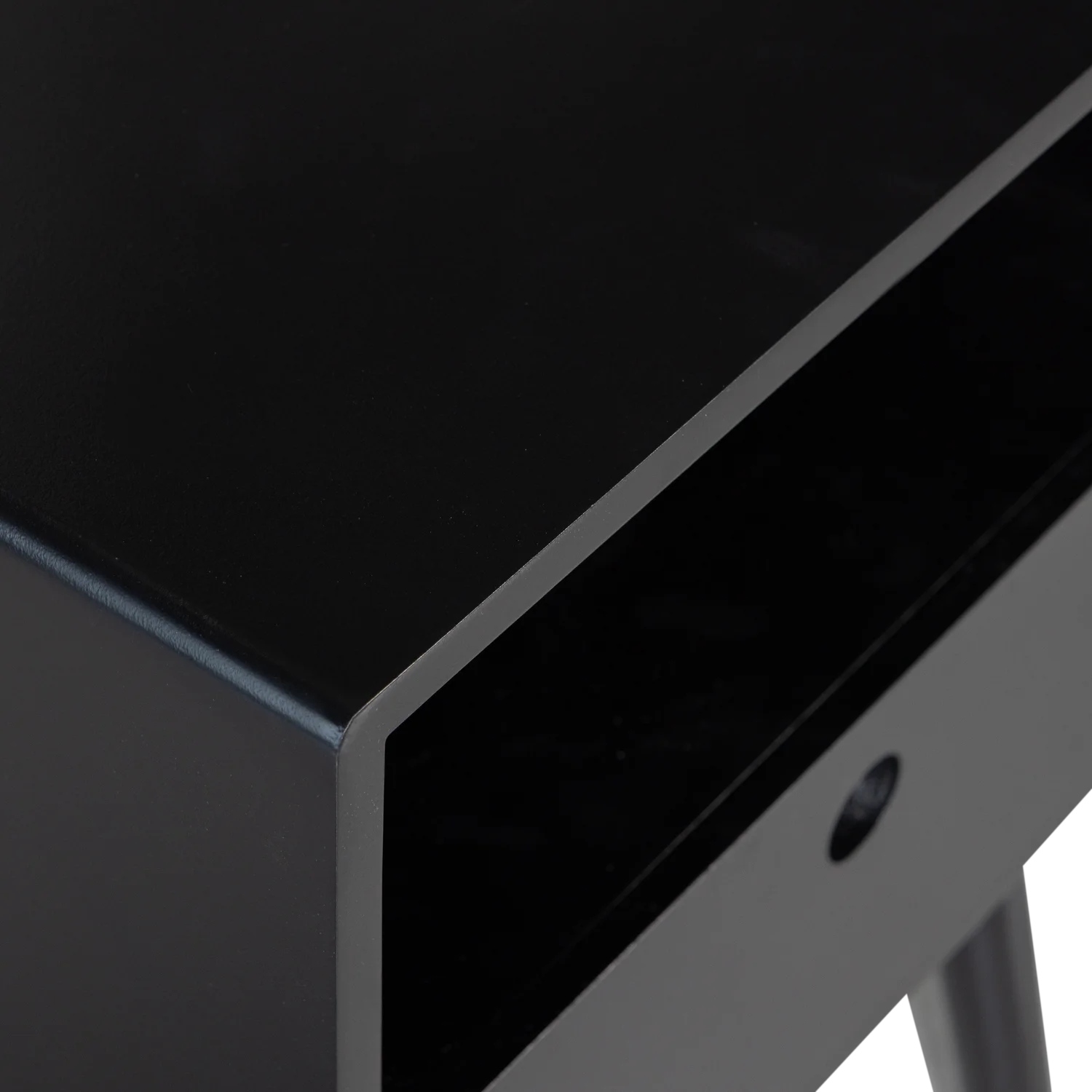 Nachtschränkchen OZZY H 53 cm mit 1 Schublade MDF schwarz