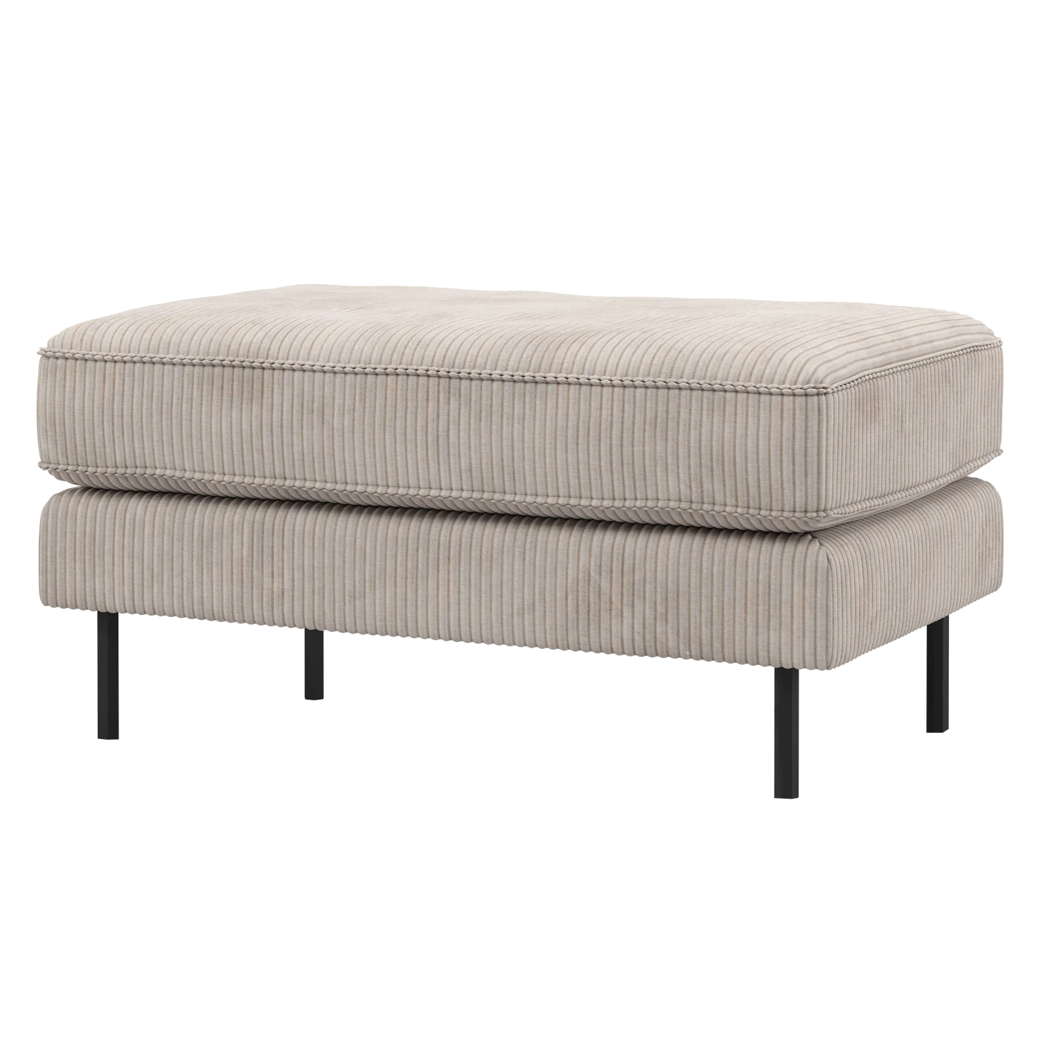 Sitzhocker RODEO Ripstoff ecru Fußhocker Hocker Pouf