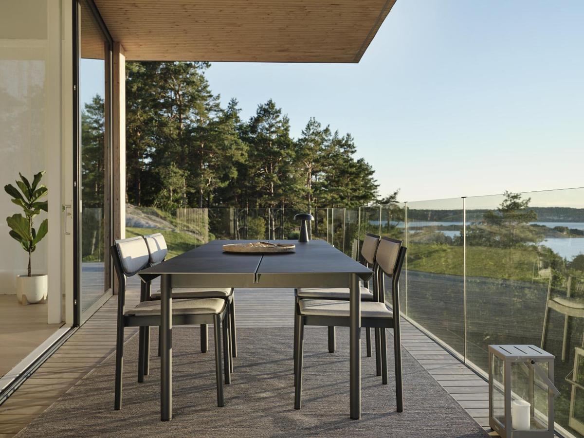 Design Gartentisch B45 anthrazit 250 cm Aluminium