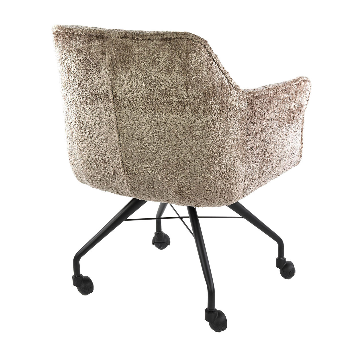 2er Set Armlehnstuhl Fino auf Rollen Savelle sandfarben