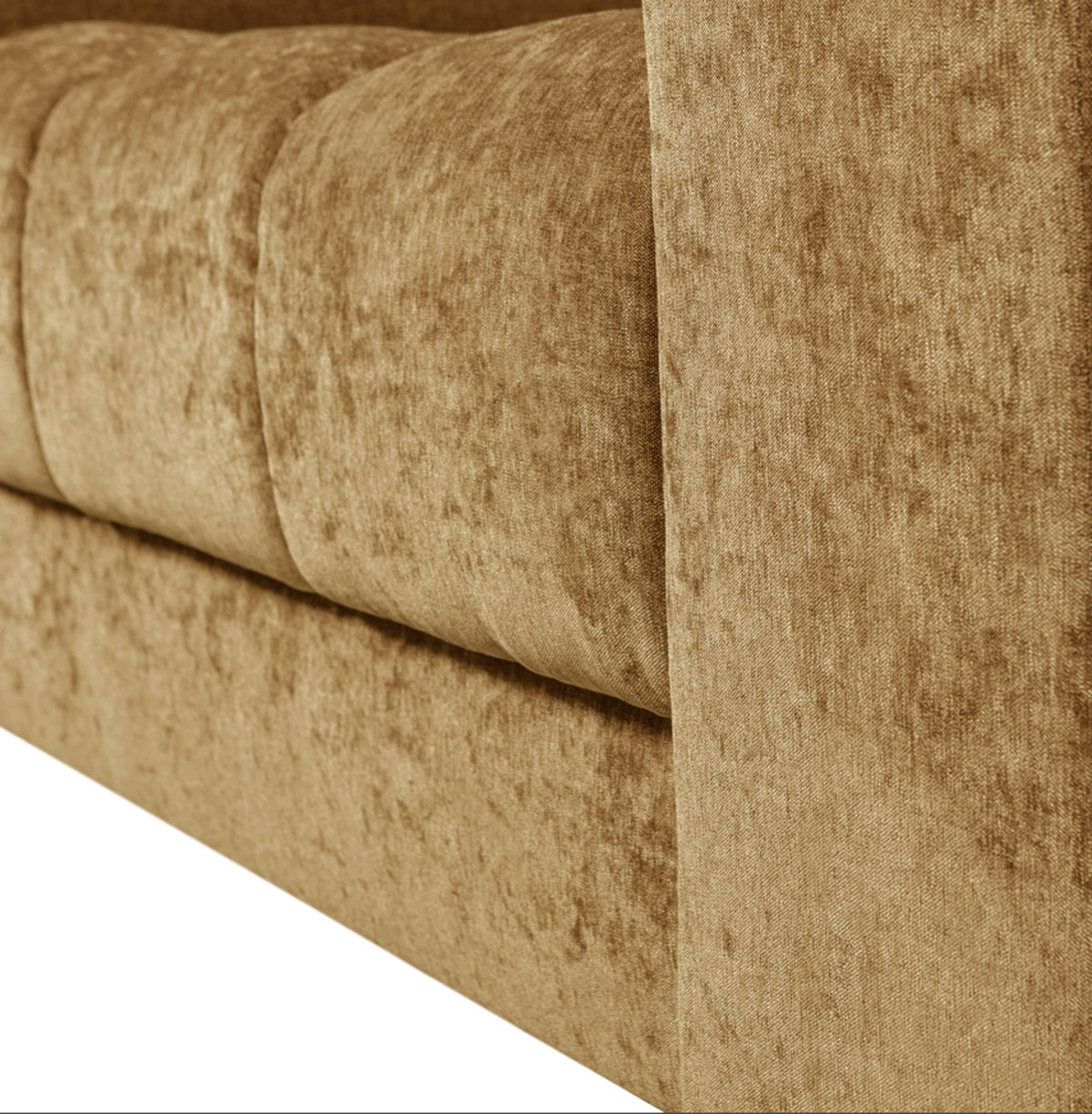 woood 3 Sitzer Sofa SECOND DATE Webstoff vintage gold