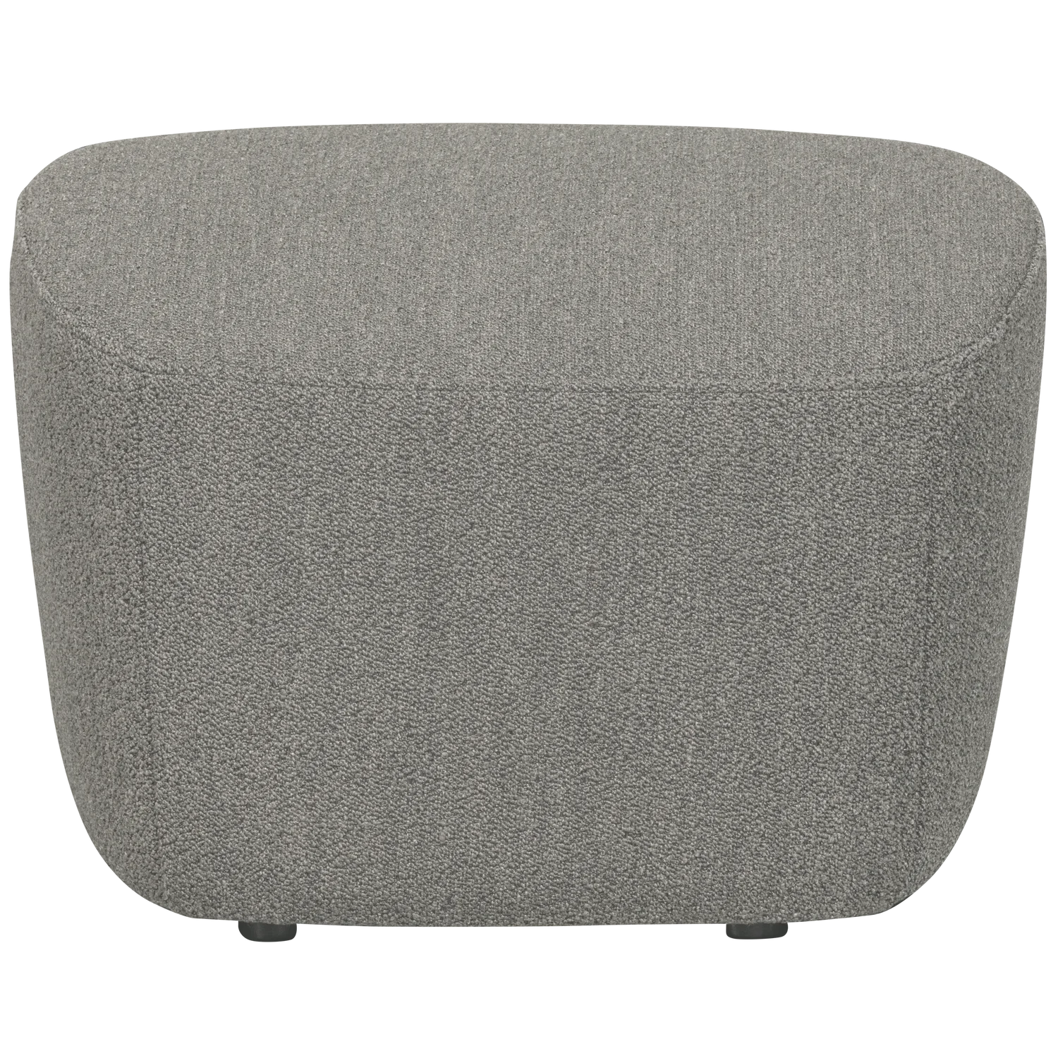 Pouf LOFTY 62 x 48 cm Hocker Sitzhocker Bouclé grau