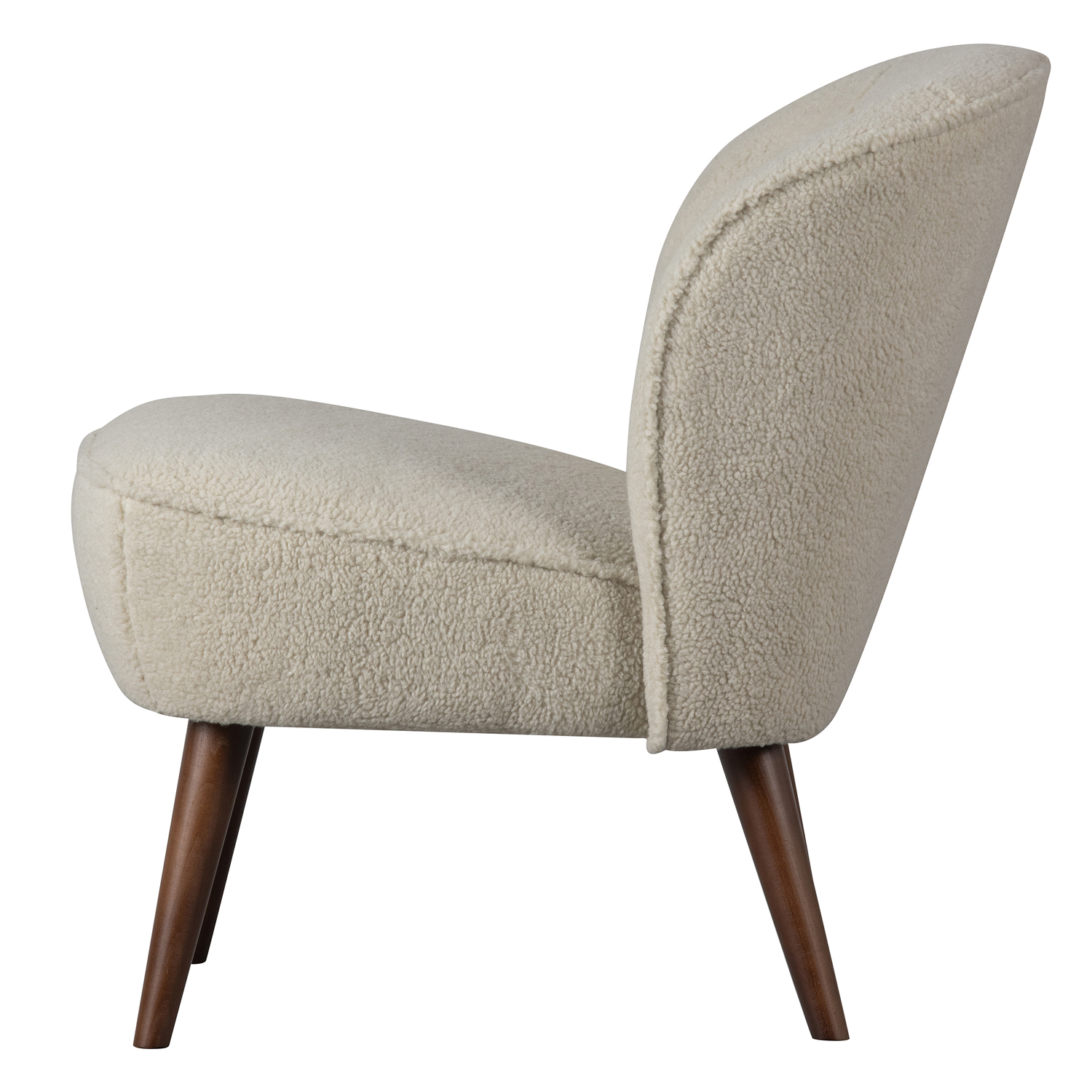 woood Sessel SARA Teddy Fell Creme Clubsessel