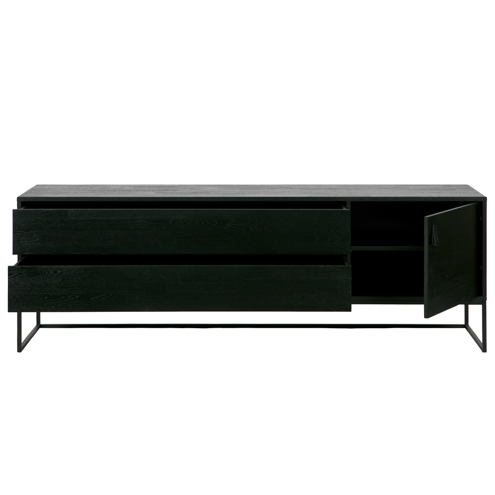 woood TV Möbel Lowboard Silas 180 cm schwarz