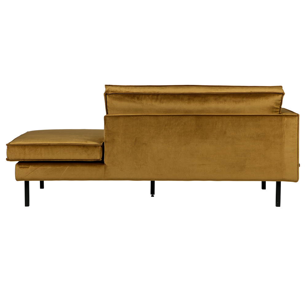 Sofa Chaiselongue RODEO Recamiere Samt honiggelb links Tagesbett
