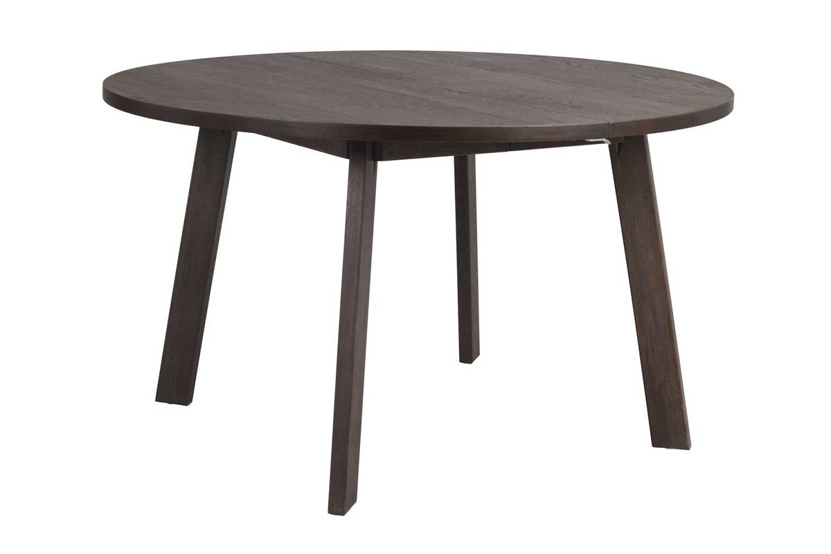 Esstisch HILDIS ausziehbar Eiche braun rund 130 cm
