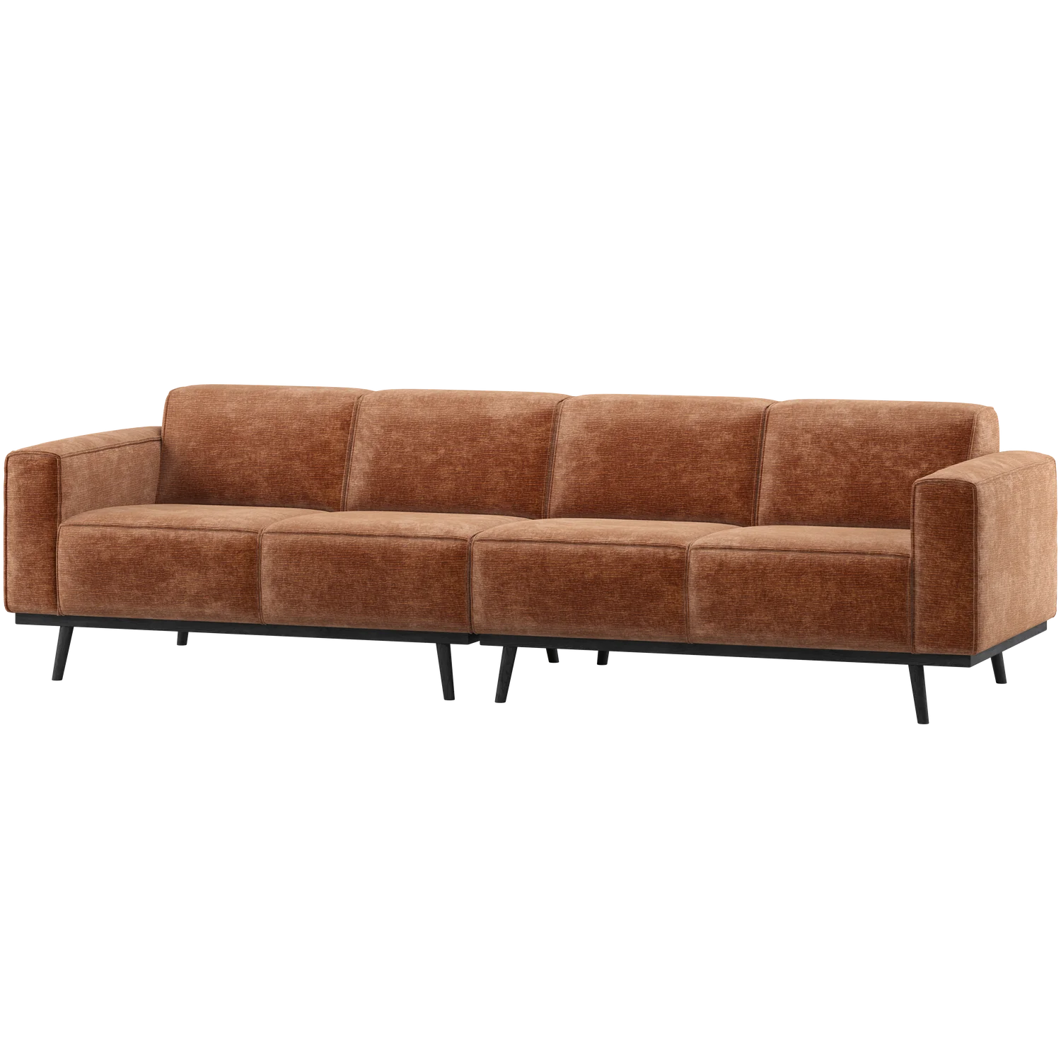 4 Sitzer Sofa Statement 280 cm Chenille-Samt terra Couch