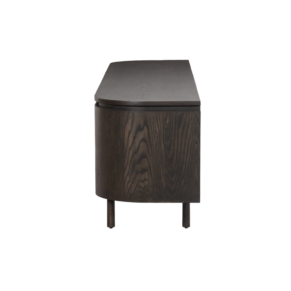 TV Möbel Lowboard Tobago 210 cm Eiche Furnier Espresso Sideboard