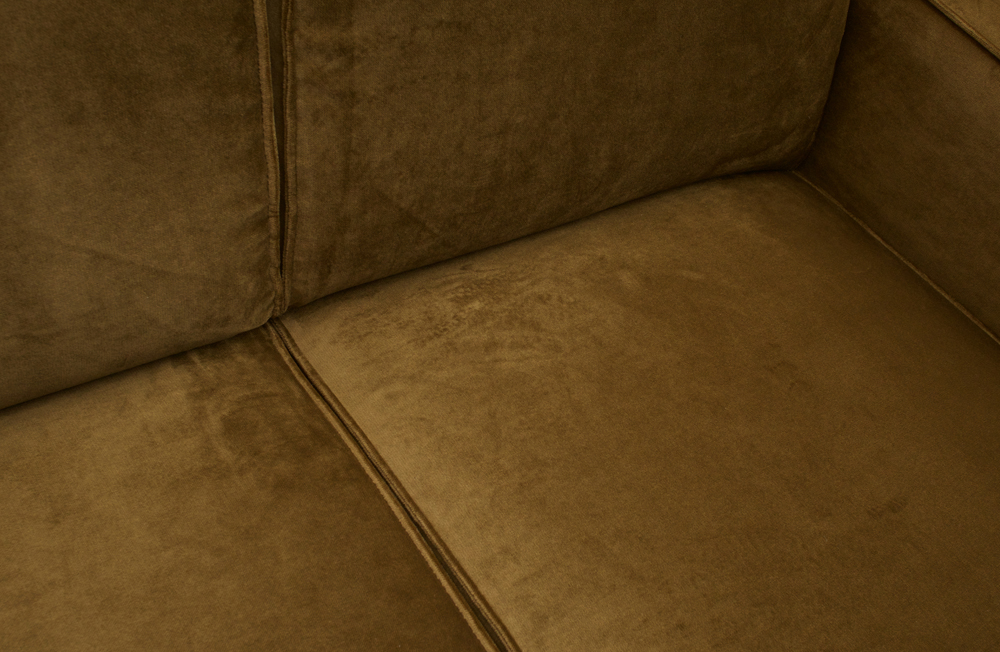 Ecksofa Statement Samt honiggelb Sofa
