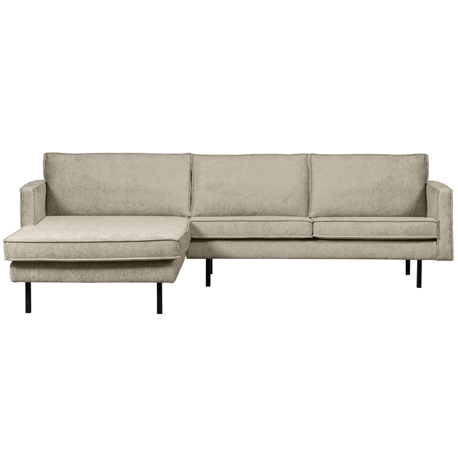 Ecksofa Rodeo Struktur Samt Velvet wheatfield Recamiere links